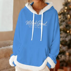 Women's Fleece Hoodie With Decorative Trim - XS