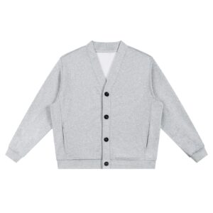 Essential Heavyweight Sweat Cardigan - Flower Gray, M