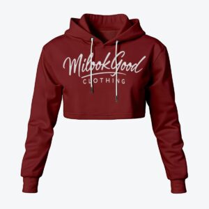 Women's Cropped Hoodie - Tuscan Red, 3XL