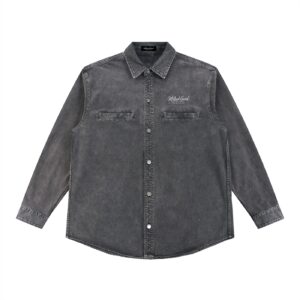 Denim Vintage Washed Heavyweight Jacket - Dark Gray, XL