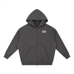 Essential Fleece Boxy Hoodie - Dark Gray, XL
