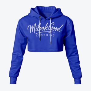 Women's Cropped Hoodie - Prussian Blue, 3XL