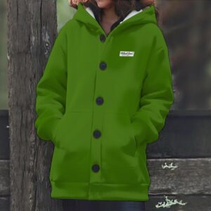 Women's Knitted Hooded Jacket - M