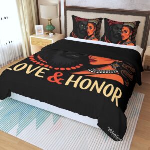 Three Piece Duvet Bedding Set - Black, King