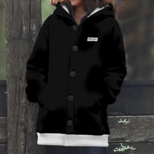 Women's Knitted Hooded Jacket