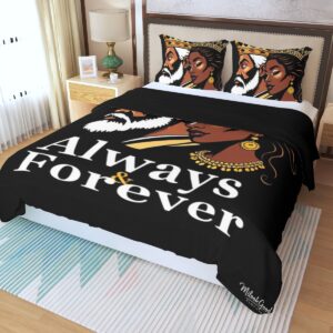 Three Piece Duvet Bedding Set - Black, Queen