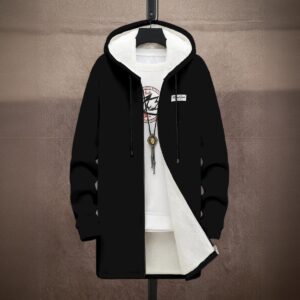 Men's Plush Lined Hoodie Jacket - XL