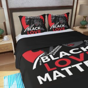Three Piece Duvet Bedding Set - Black, Twin