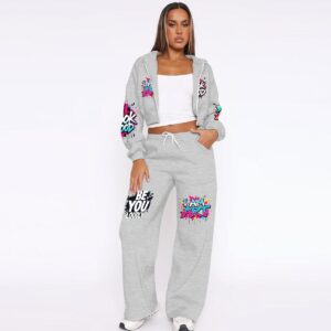 Women’s Tracksuit With Fleece - Platinum Gray, S
