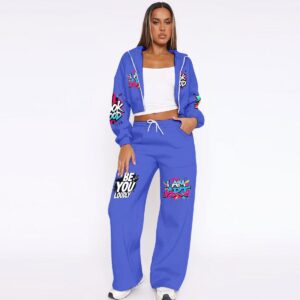 Women’s Tracksuit With Fleece - Prussian Blue, XL