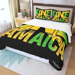 One Jamaica Three-Piece Duvet Bedding Set - White, Full