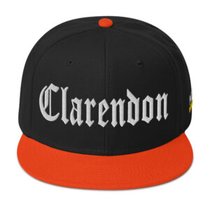 Snapback Hat - Orange / Black / Black