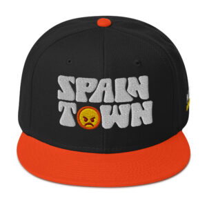 Snapback Hat - Orange / Black / Black