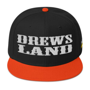 Snapback Hat - Orange / Black / Black