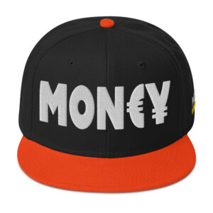 Snapback Hat - Orange / Black / Black