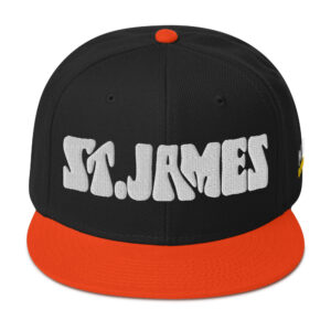 Snapback Hat - Orange / Black / Black