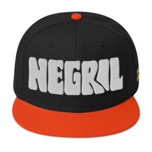 Snapback Hat - Orange / Black / Black