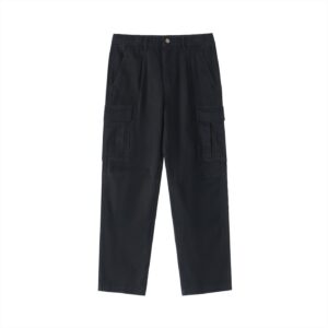 Cotton Elastic-Waist Cargo Pants (Men) - Black, L