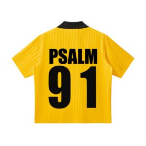 Contrast Collar Striped Soccer Jersey (Unisex)