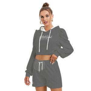 Women's Mirco Fleece Hoodie And Shorts Set - 2XL