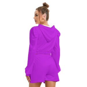 Women's Mirco Fleece Hoodie And Shorts Set