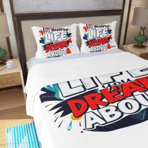 Three Piece Duvet Bedding Set - Black, USD
