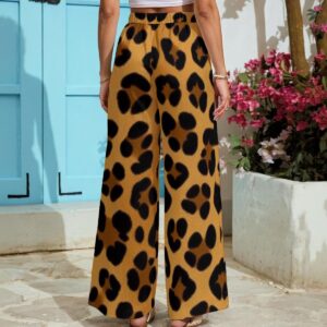 Women's Lightweight Wide-Leg Pants With Pockets - 3XL