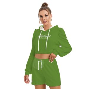 Women's Mirco Fleece Hoodie And Shorts Set