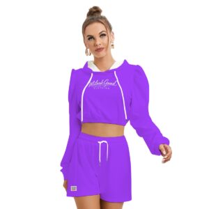 Women's Mirco Fleece Hoodie And Shorts Set - XL