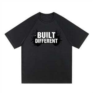 Raglan Sleeve Mesh T-Shirt (Unisex) - Black, L