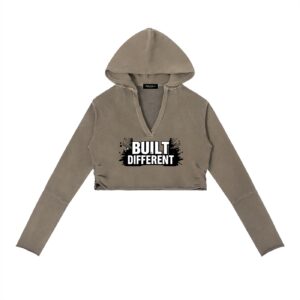 Vintage Washed Raw Edge Hoodie (Women) - Coffee, S