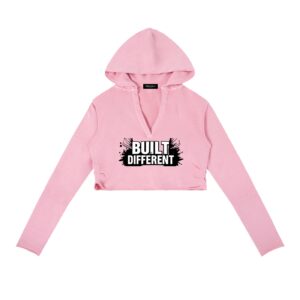 Vintage Washed Raw Edge Hoodie (Women) - Rose Pink, L
