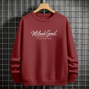 Versatile Men's Polyester Fleece Sweatshirt - Tuscan Red, 3XL
