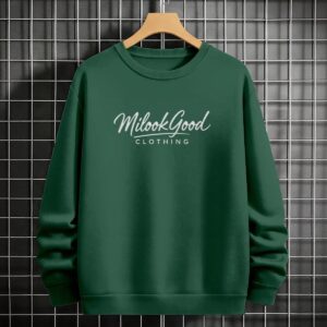 Versatile Men's Polyester Fleece Sweatshirt - Forest Green, 2XL