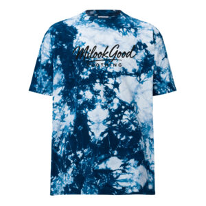 Oversized Tie-Dye T-Shirt (Unisex) - Navy / White, XL