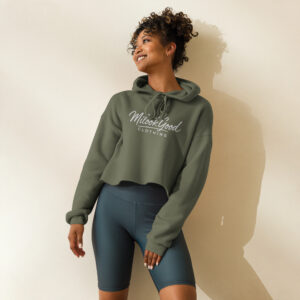 Crop Hoodie - Military Green, S
