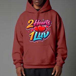 Unisex Pullover Hoodie with Micro-Fleece Lining - Tuscan Red, XL