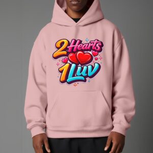 Unisex Pullover Hoodie with Micro-Fleece Lining - Rose Quartz, 3XL