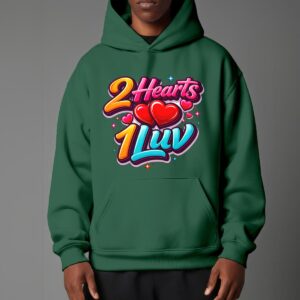 Unisex Pullover Hoodie with Micro-Fleece Lining - Forest Green, 2XL