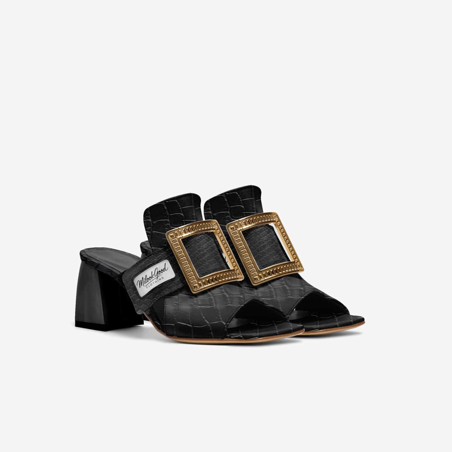 MLG Black Silk — Rich Luxe Sandal - Imagen 3
