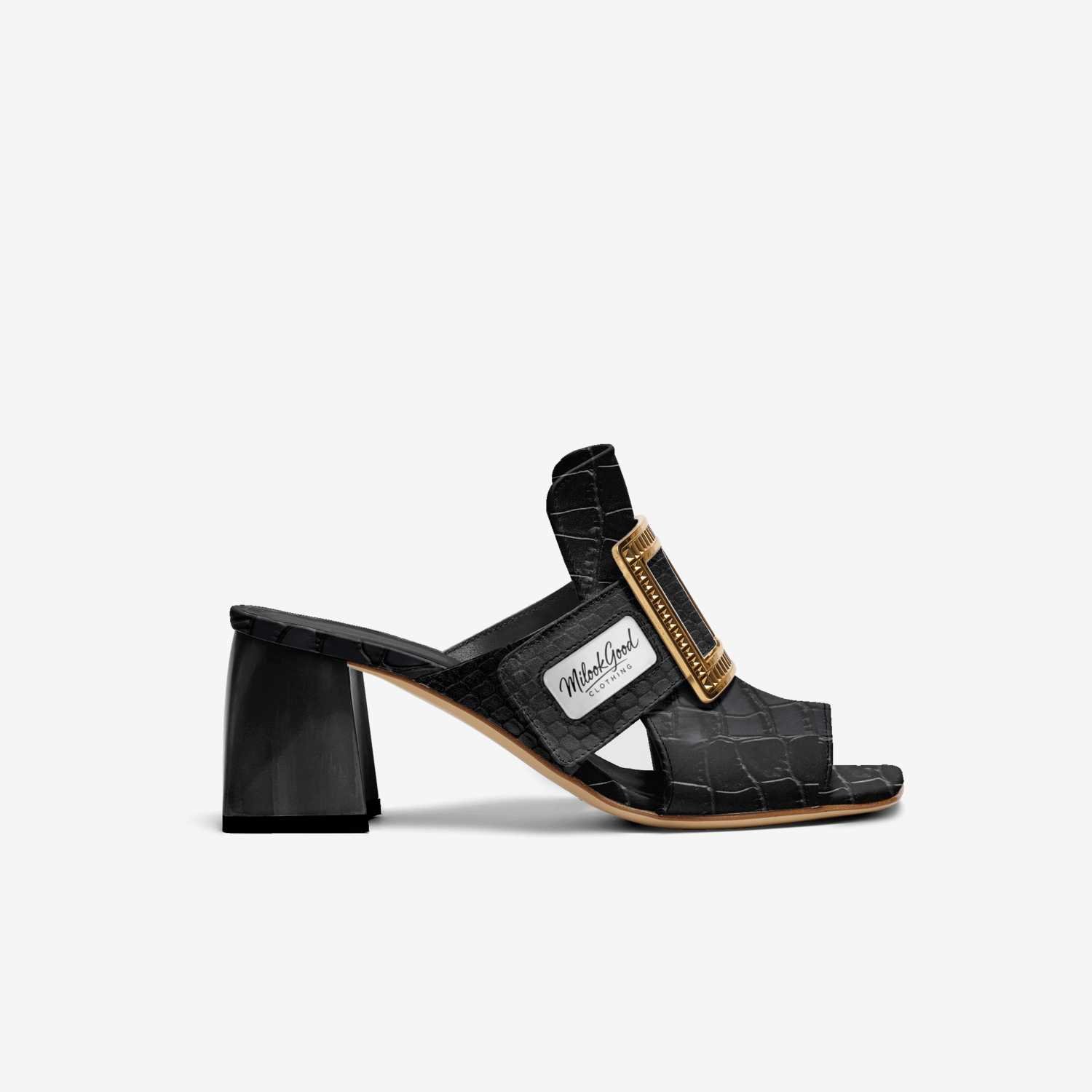 MLG Black Silk — Rich Luxe Sandal - Imagen 5