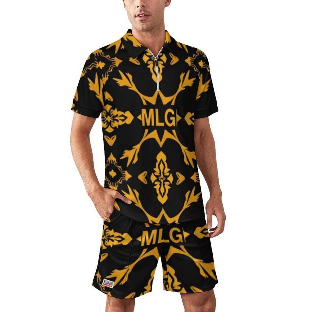 MLG Men's Design Zip-Up Polo Set