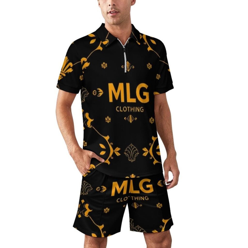 MLG Men's Design Zip-Up Polo Set