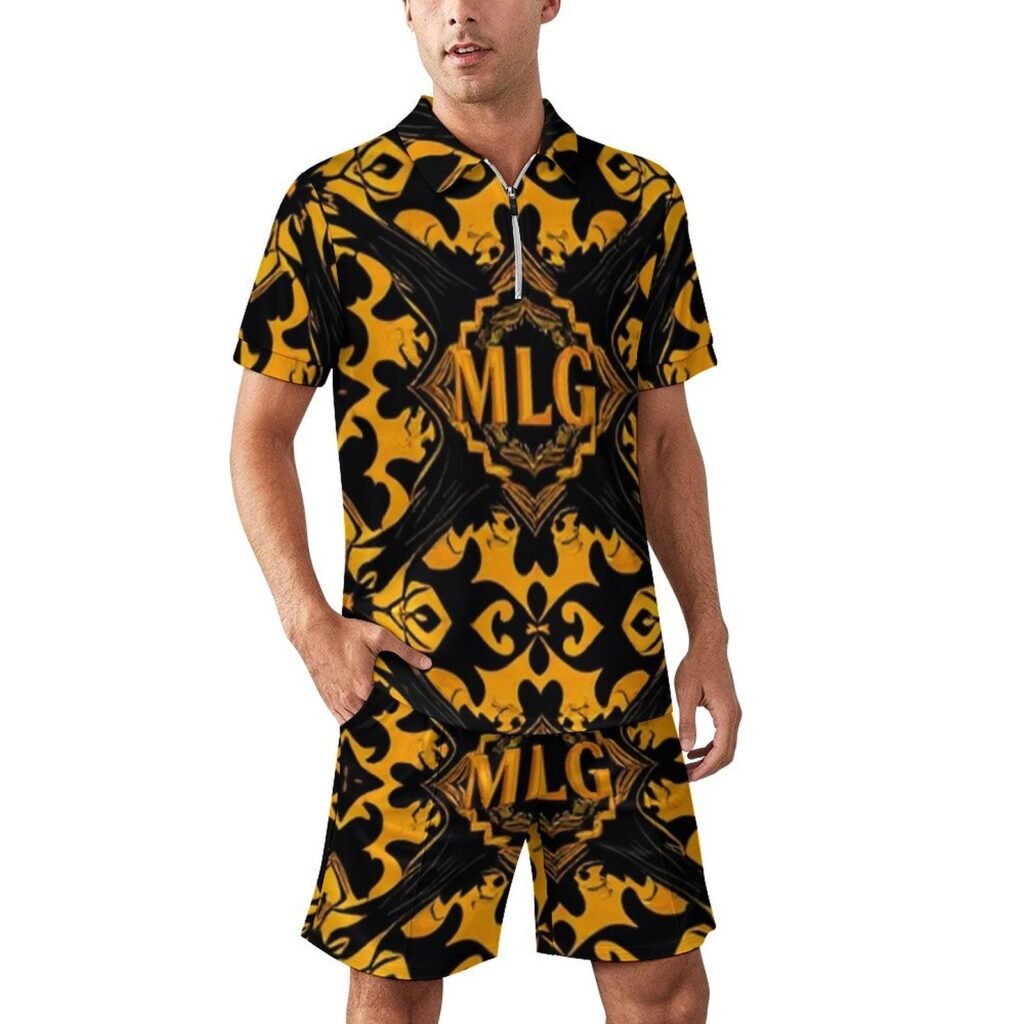 MLG Men's Design Zip-Up Polo Set