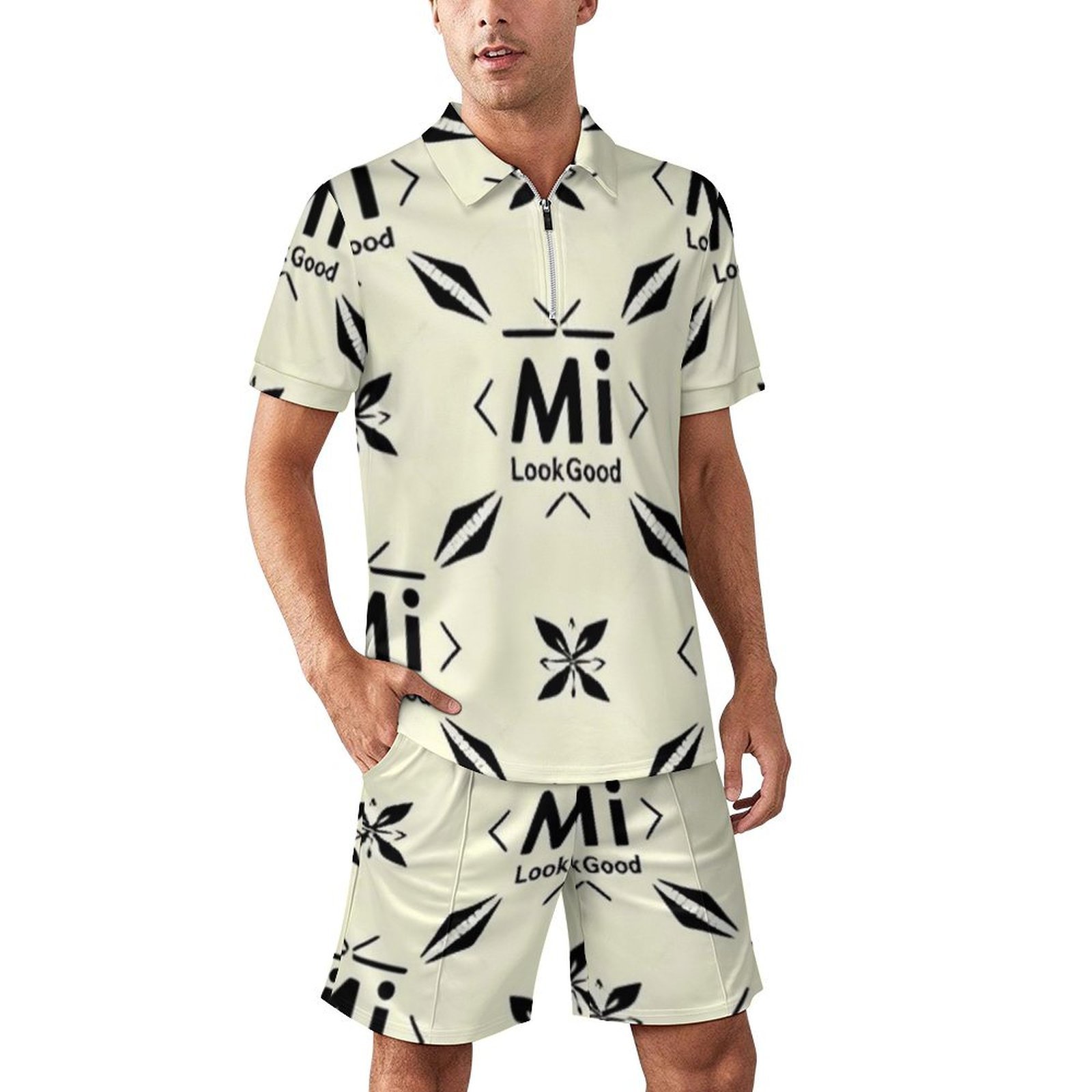 MLG Men's Design Zip-Up Polo Set – Image 1